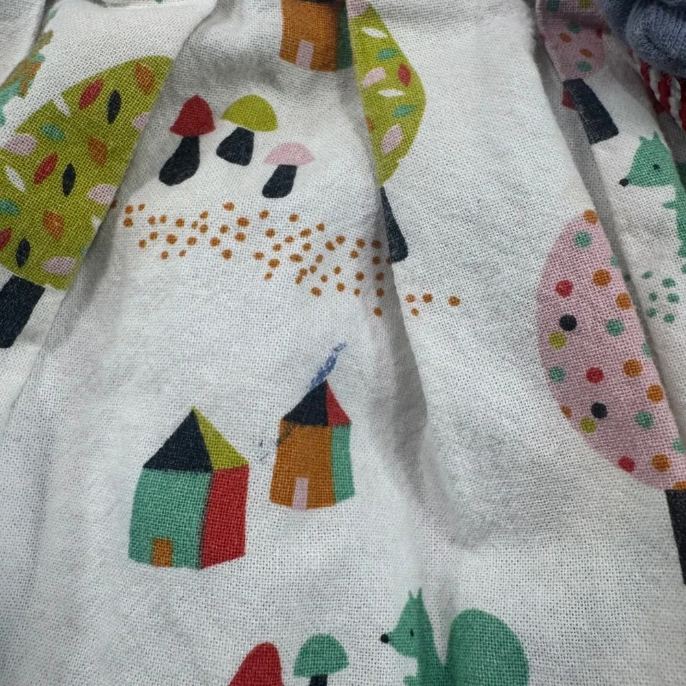 Kids Little Red Riding Hood Dress Hooded Forest Critters Print Size 4T/5T no tag - Picture 2 of 10